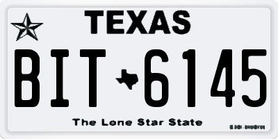 TX license plate BIT6145