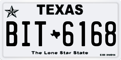 TX license plate BIT6168