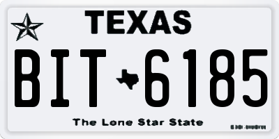 TX license plate BIT6185