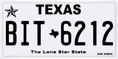 TX license plate BIT6212