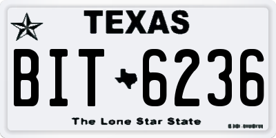 TX license plate BIT6236