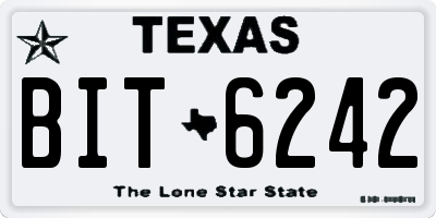 TX license plate BIT6242
