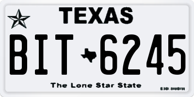 TX license plate BIT6245