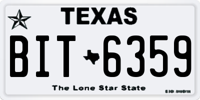 TX license plate BIT6359