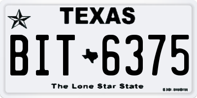 TX license plate BIT6375