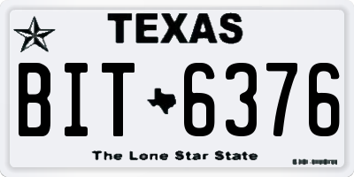 TX license plate BIT6376
