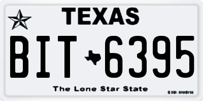 TX license plate BIT6395