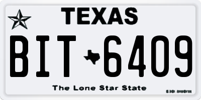 TX license plate BIT6409