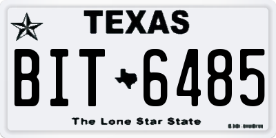 TX license plate BIT6485