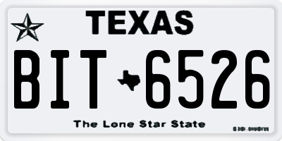 TX license plate BIT6526