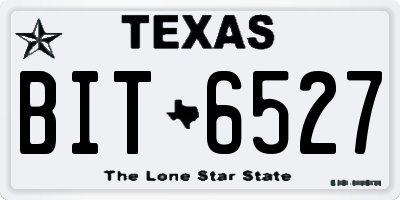 TX license plate BIT6527