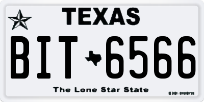 TX license plate BIT6566