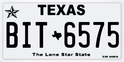 TX license plate BIT6575