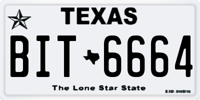 TX license plate BIT6664