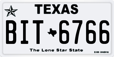 TX license plate BIT6766