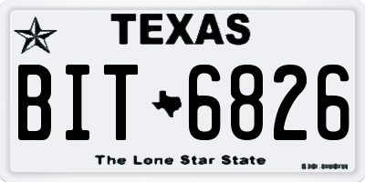 TX license plate BIT6826