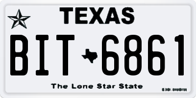 TX license plate BIT6861