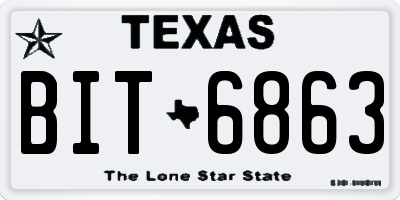 TX license plate BIT6863
