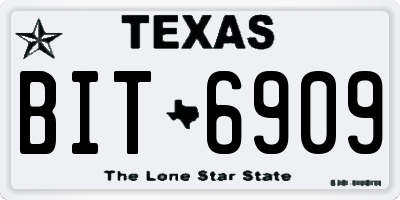 TX license plate BIT6909