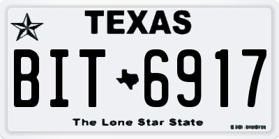 TX license plate BIT6917