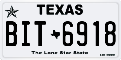 TX license plate BIT6918