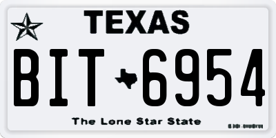 TX license plate BIT6954