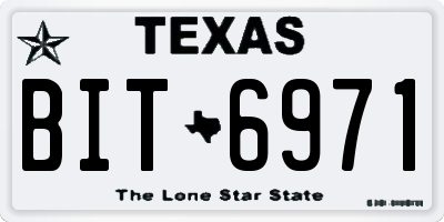 TX license plate BIT6971