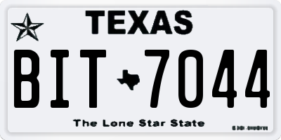 TX license plate BIT7044