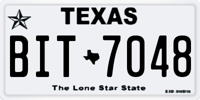 TX license plate BIT7048