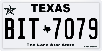 TX license plate BIT7079