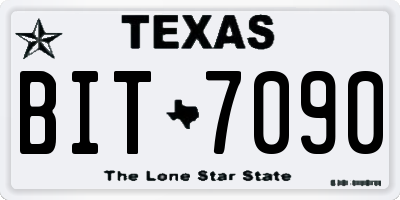 TX license plate BIT7090