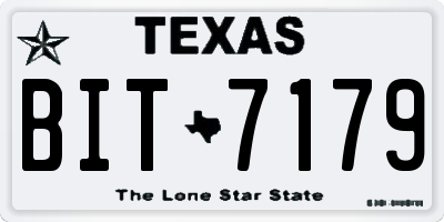 TX license plate BIT7179