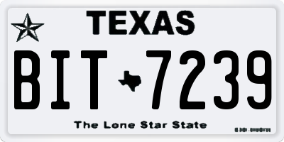 TX license plate BIT7239