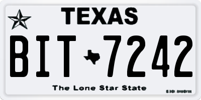 TX license plate BIT7242