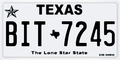 TX license plate BIT7245