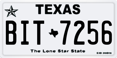 TX license plate BIT7256