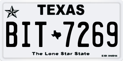 TX license plate BIT7269
