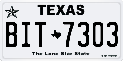 TX license plate BIT7303