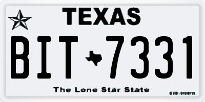 TX license plate BIT7331
