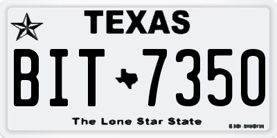 TX license plate BIT7350