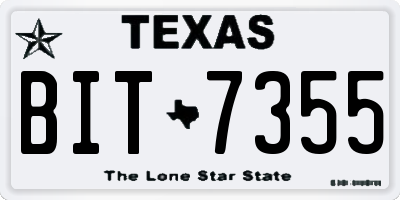 TX license plate BIT7355