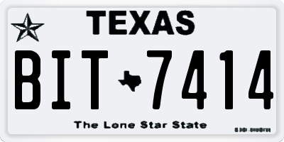 TX license plate BIT7414