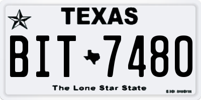 TX license plate BIT7480