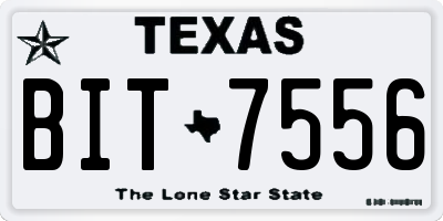 TX license plate BIT7556