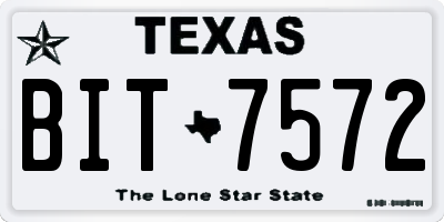 TX license plate BIT7572