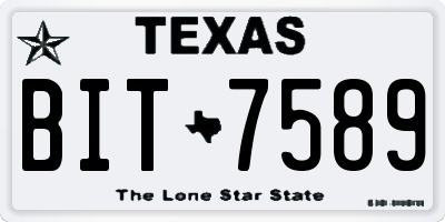 TX license plate BIT7589