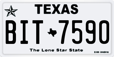 TX license plate BIT7590