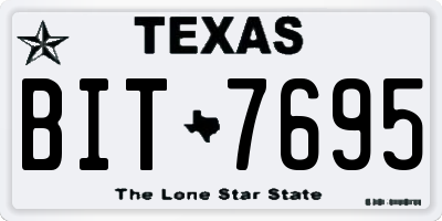 TX license plate BIT7695