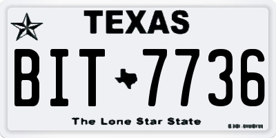 TX license plate BIT7736