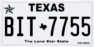 TX license plate BIT7755